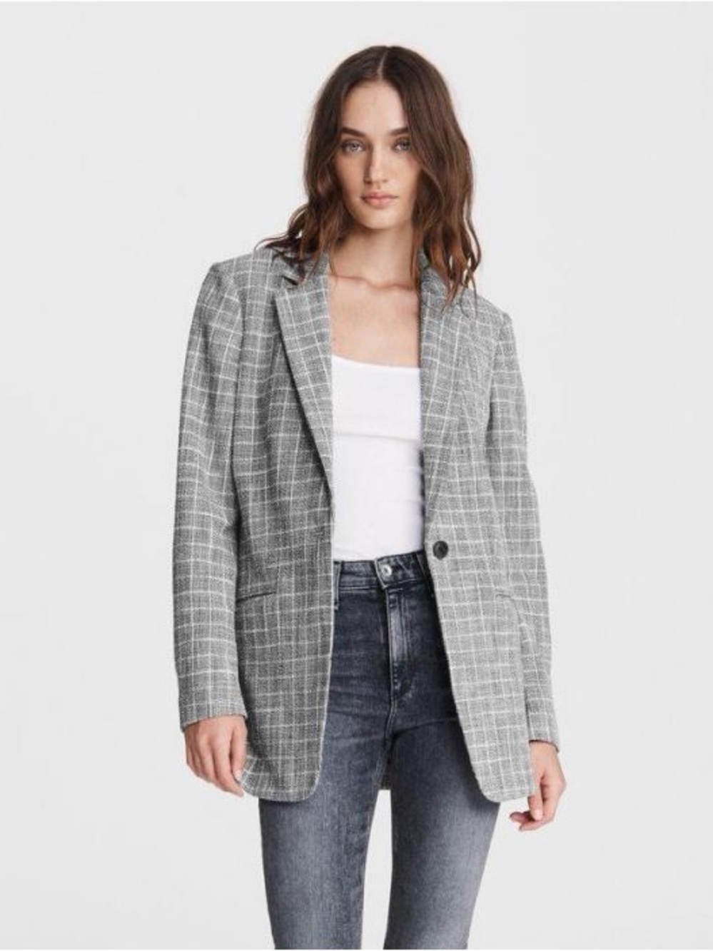 Rag & Bone grey check deconstructed check ames blazer (missing size) - Picture 5 of 16
